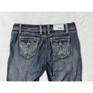 Grace In LA Jeans Bootcut Womens 34 Embroidered Western Bling Stones